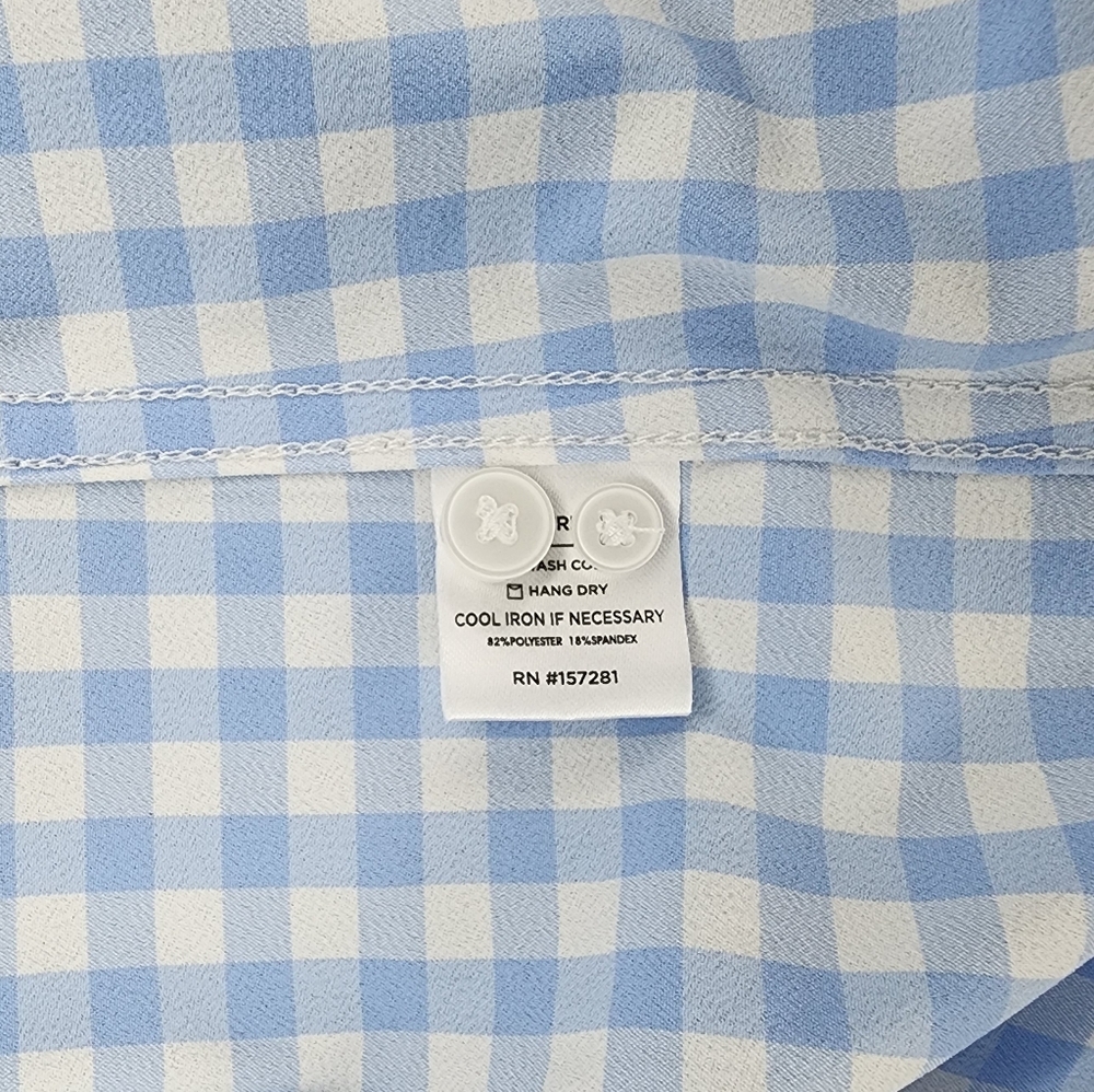 Mizzen+Main Leeward Trim Fit Gingham Button-Up Shirt, Mens Small - Picture 5 of 6